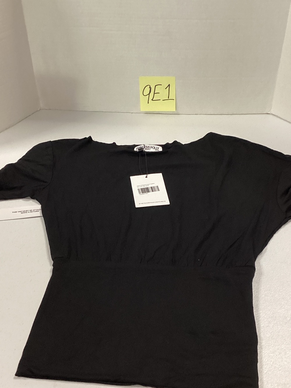 Princess Polly Black Short Sleeve Waist-Defined Tee